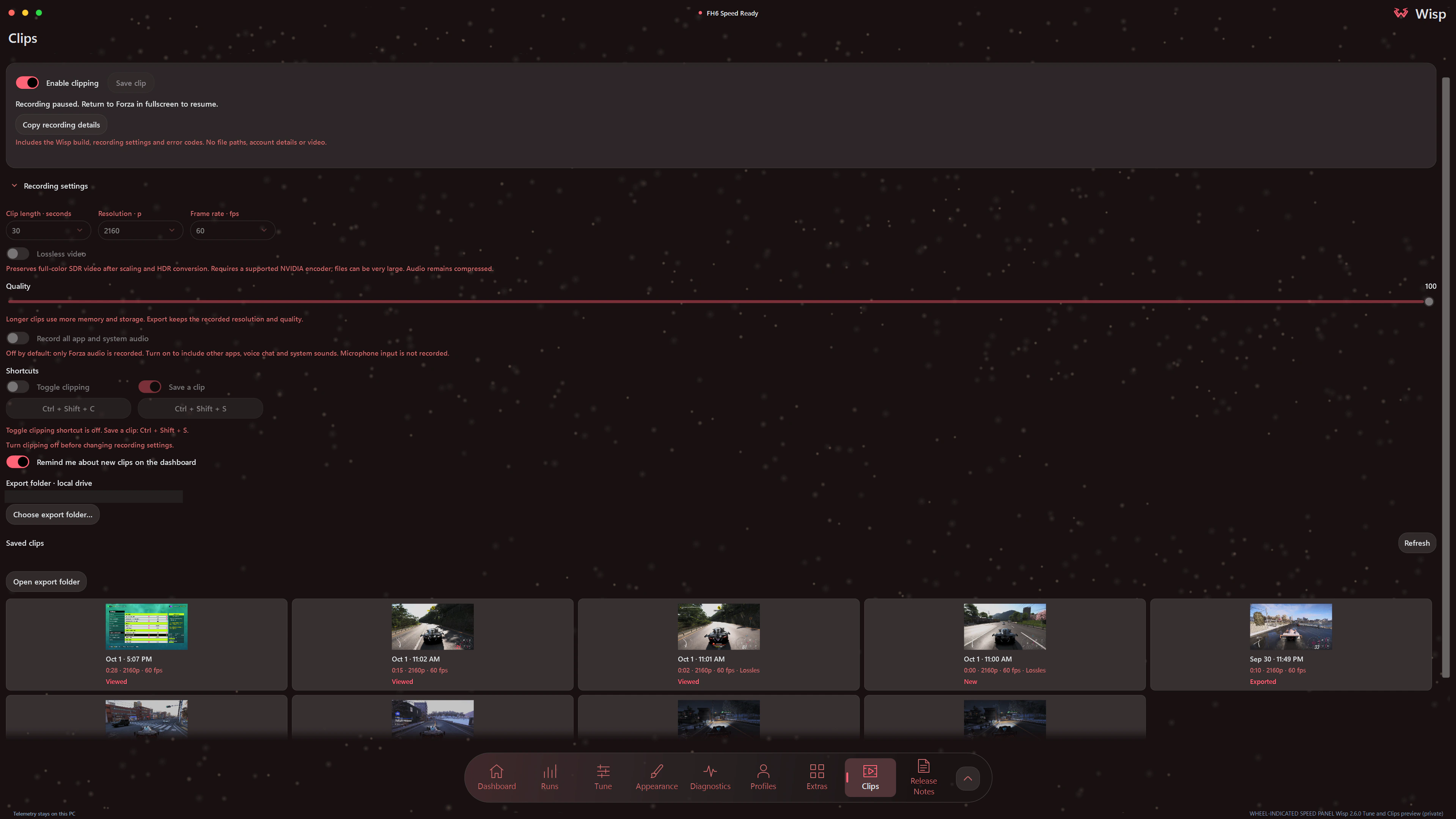 Clips in Wisp 2.6